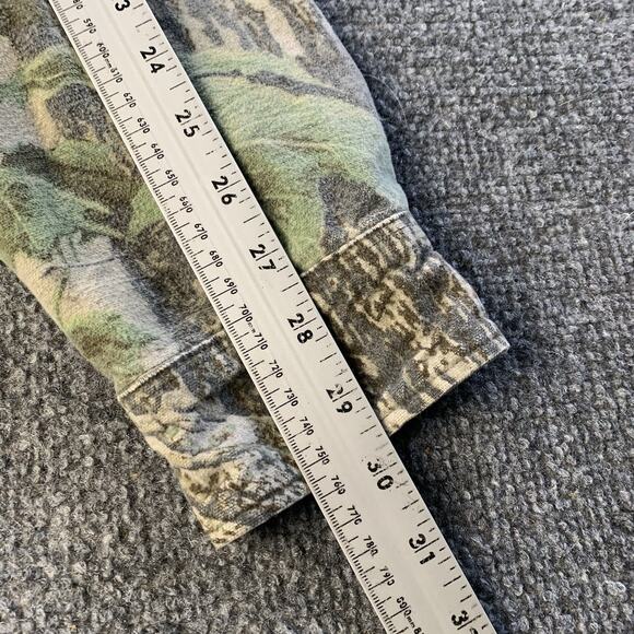 Vintage Rattlers Brand Camo Button Up Shirt Mens XL Realtree Chamois Flannel USA - Picture 12 of 13